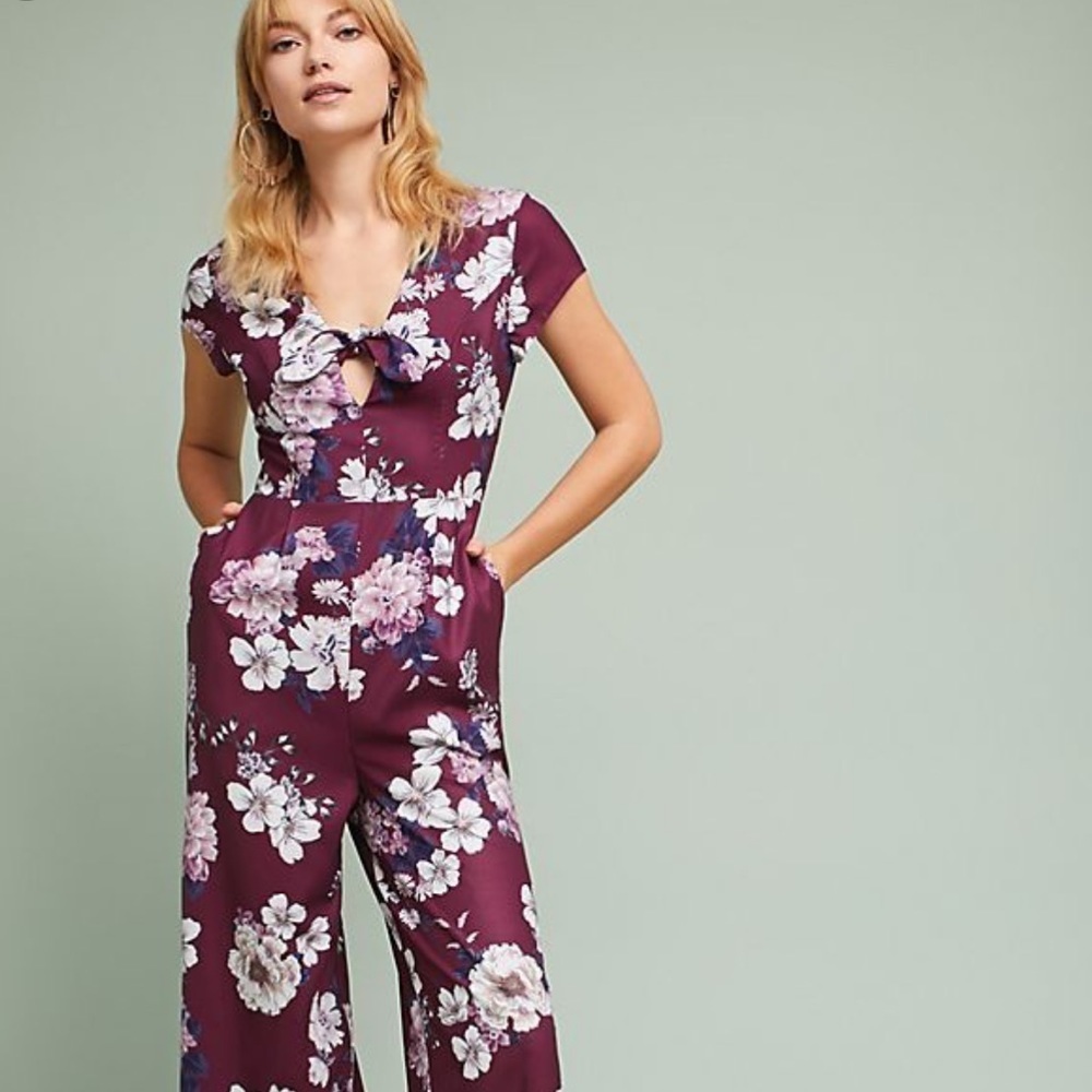 Anthropologie Yumi Kim Floral cutout jumpsuit M